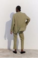 Linen-blend Blazer