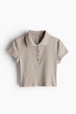 Ribbed Polo Shirt