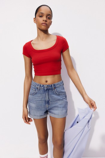 Ribbed Crop T-shirt