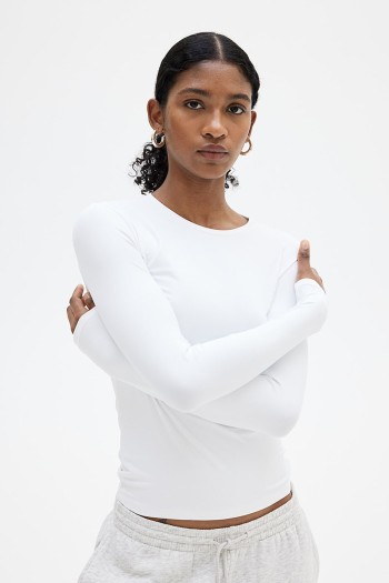 Long-sleeved Microfiber Top